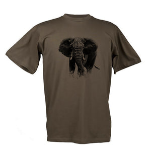 T-Shirt | Black and White Range | Centre Elephant