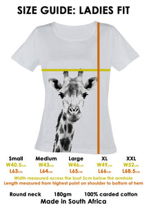 T-Shirt | Black and White Range | Giraffe Portrait