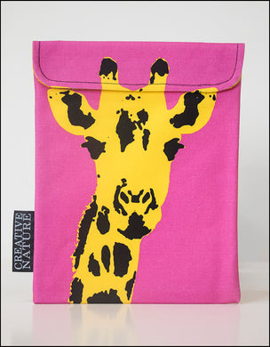 Tablet Cover Pink | Yellow Giraffe