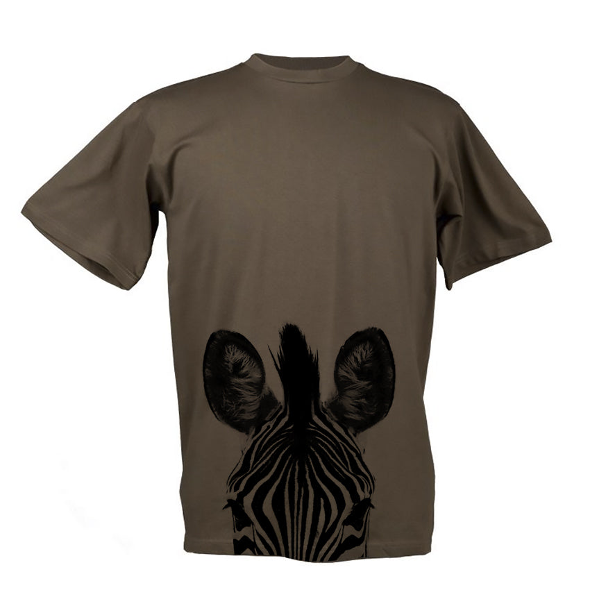 T-Shirt Black and White Range Zebra Peek – Creative Nature