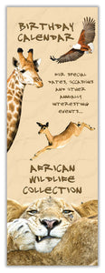 Birthday Calendar - African Wildlife Collection