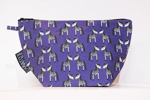 Triangle Toiletry Bag | Curious | Purple Zebra