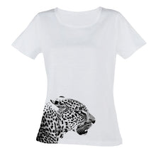 T-Shirt | Black and White Range | Side Leopard