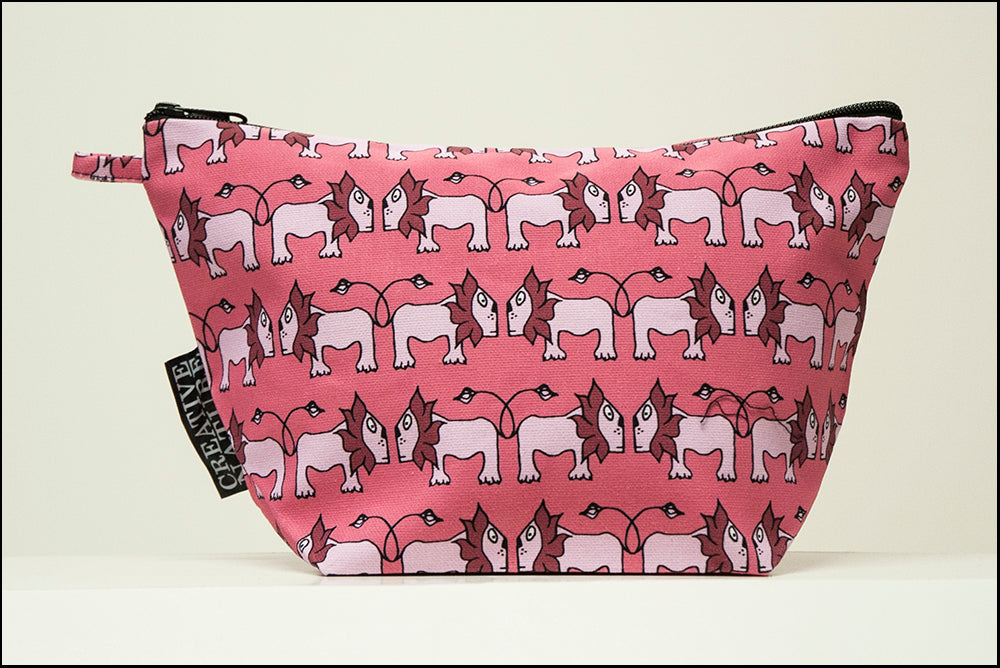 Triangle Toiletry Bag | Curious | Pink Lion