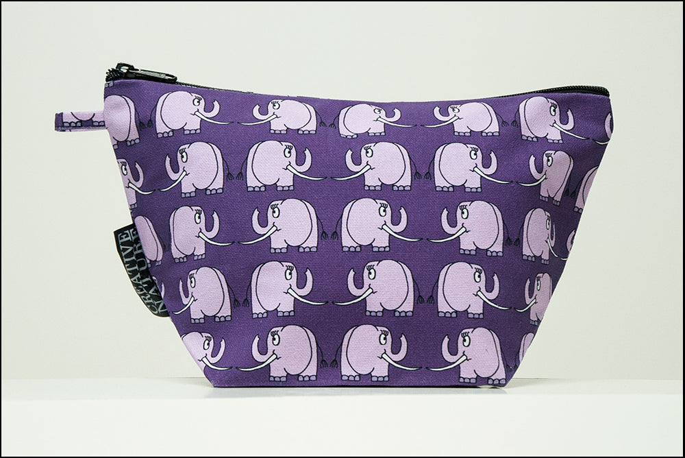 Triangle Toiletry Bag | Curious | Purple Elephant