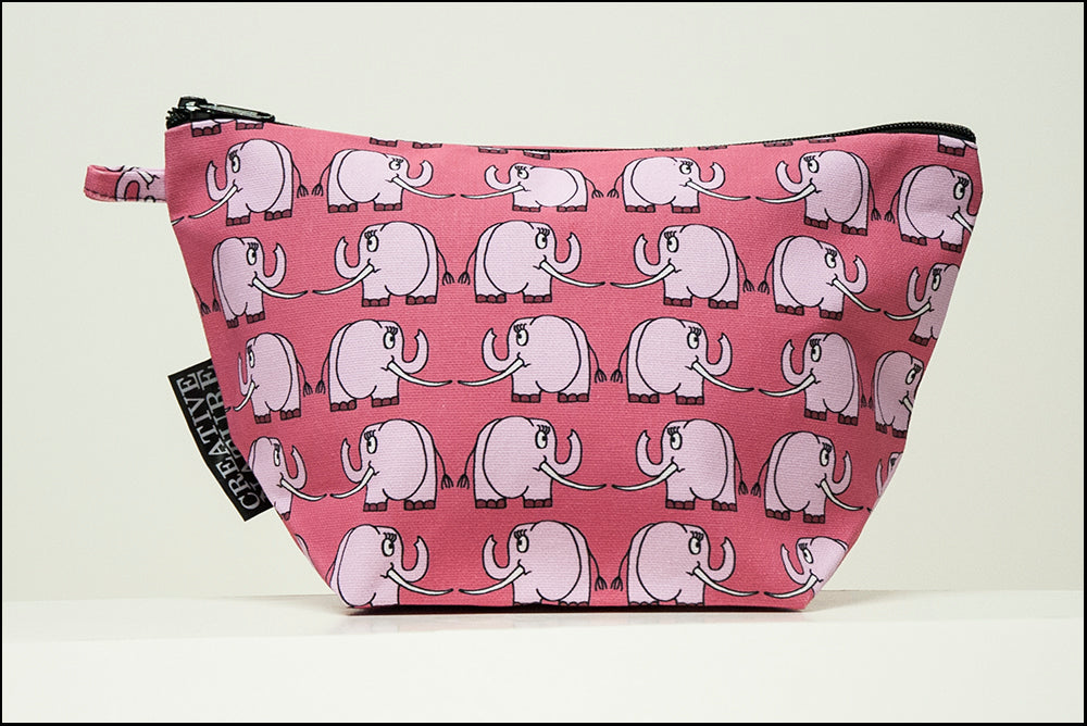 Triangle Toiletry Bag | Curious | Pink Elephant