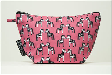 Triangle Toiletry Bag | Curious | Pink Zebra
