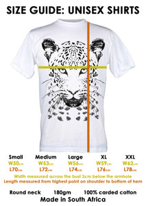 T-Shirt | Black and White Range | Cheetah Rock