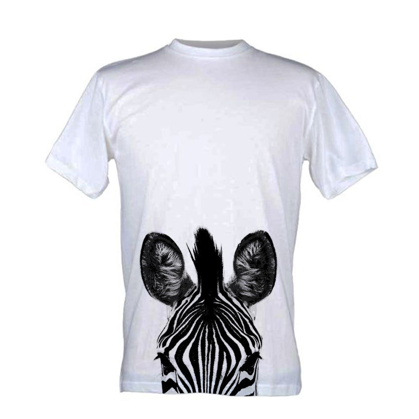 T-Shirt | Black and White Range | Zebra Peek