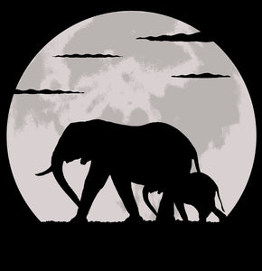 Hoodie | African Moonlight | Elephants
